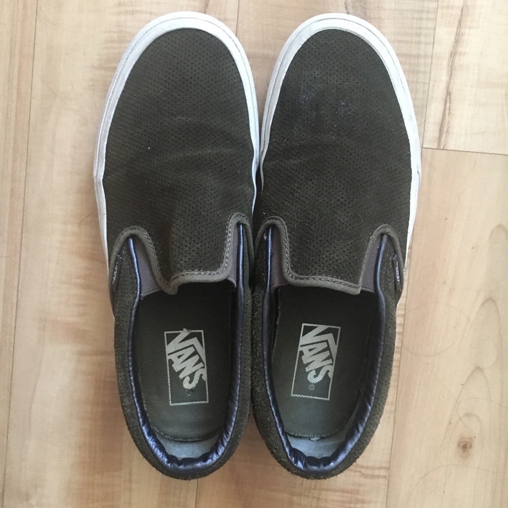Green suede vans